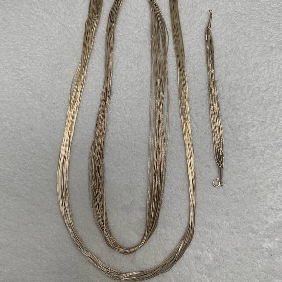 Sterling silver 925 set- 2 necklaces and a bracelet, great condition - Picture 5 of 6